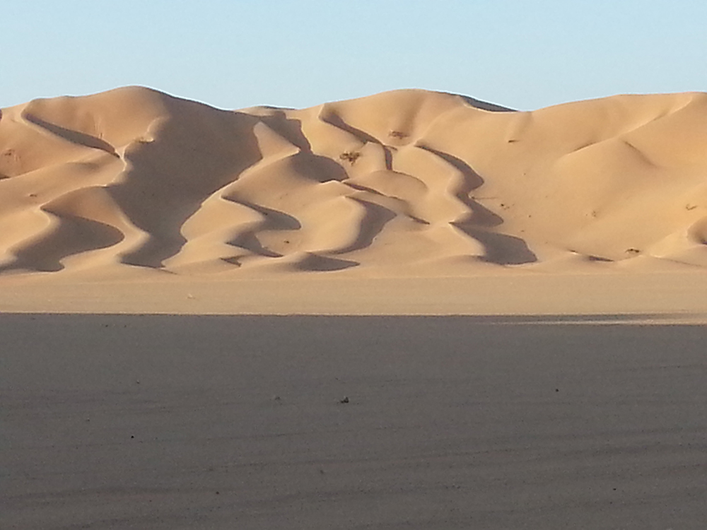 The Sunset trip at empty quarter desert