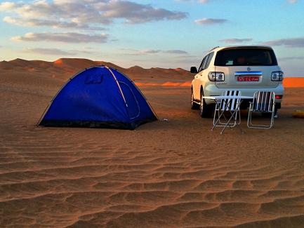 The Sunset trip at empty quarter desert