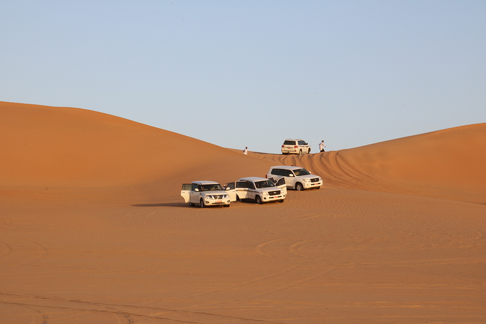 The Sunset trip at empty quarter desert